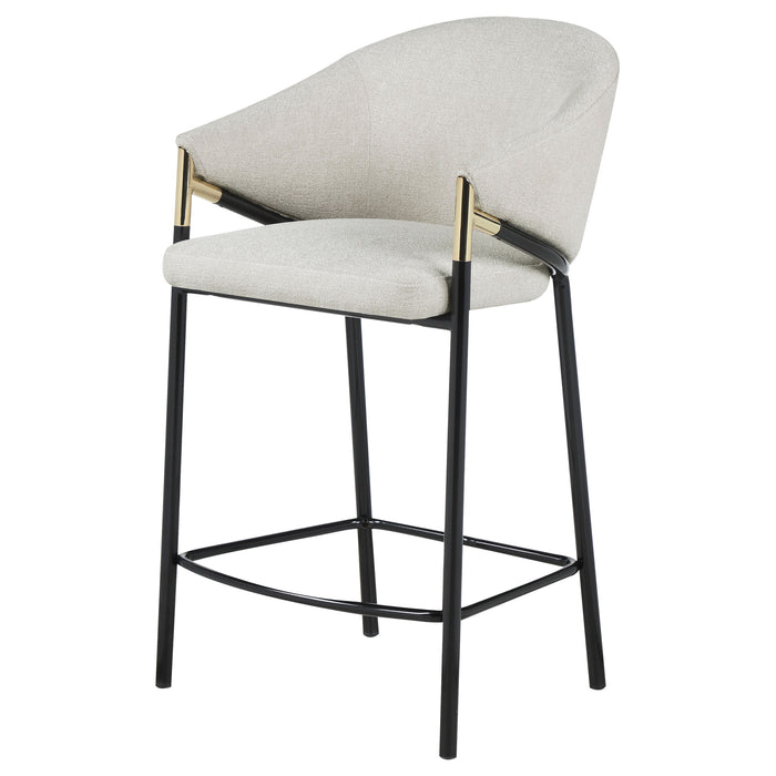 Chadwick Fabric Upholstered Bar Chair Beige (Set of 2)