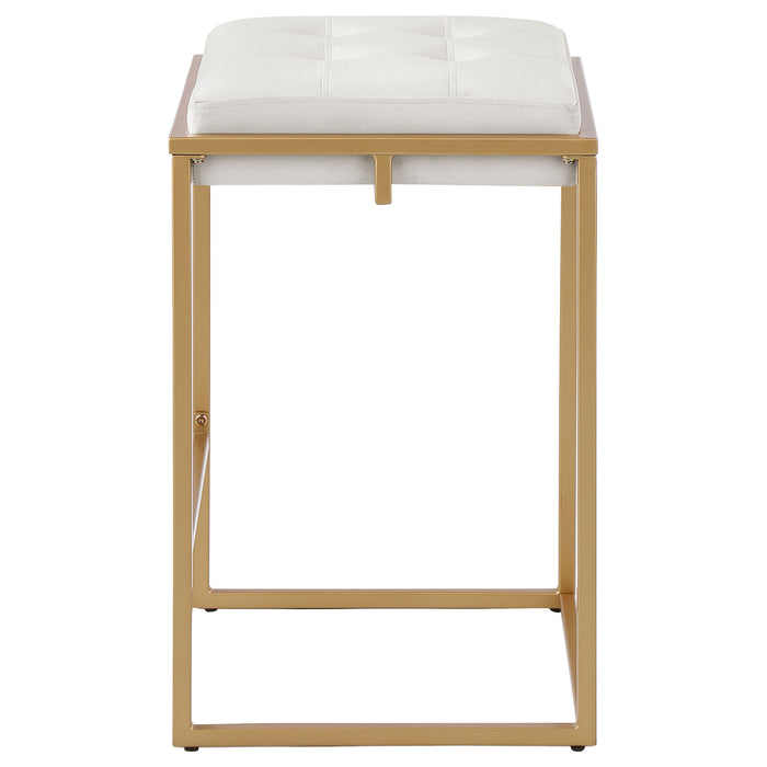 Nadia Upholstered Backless Bar Stool Beige (Set of 2)