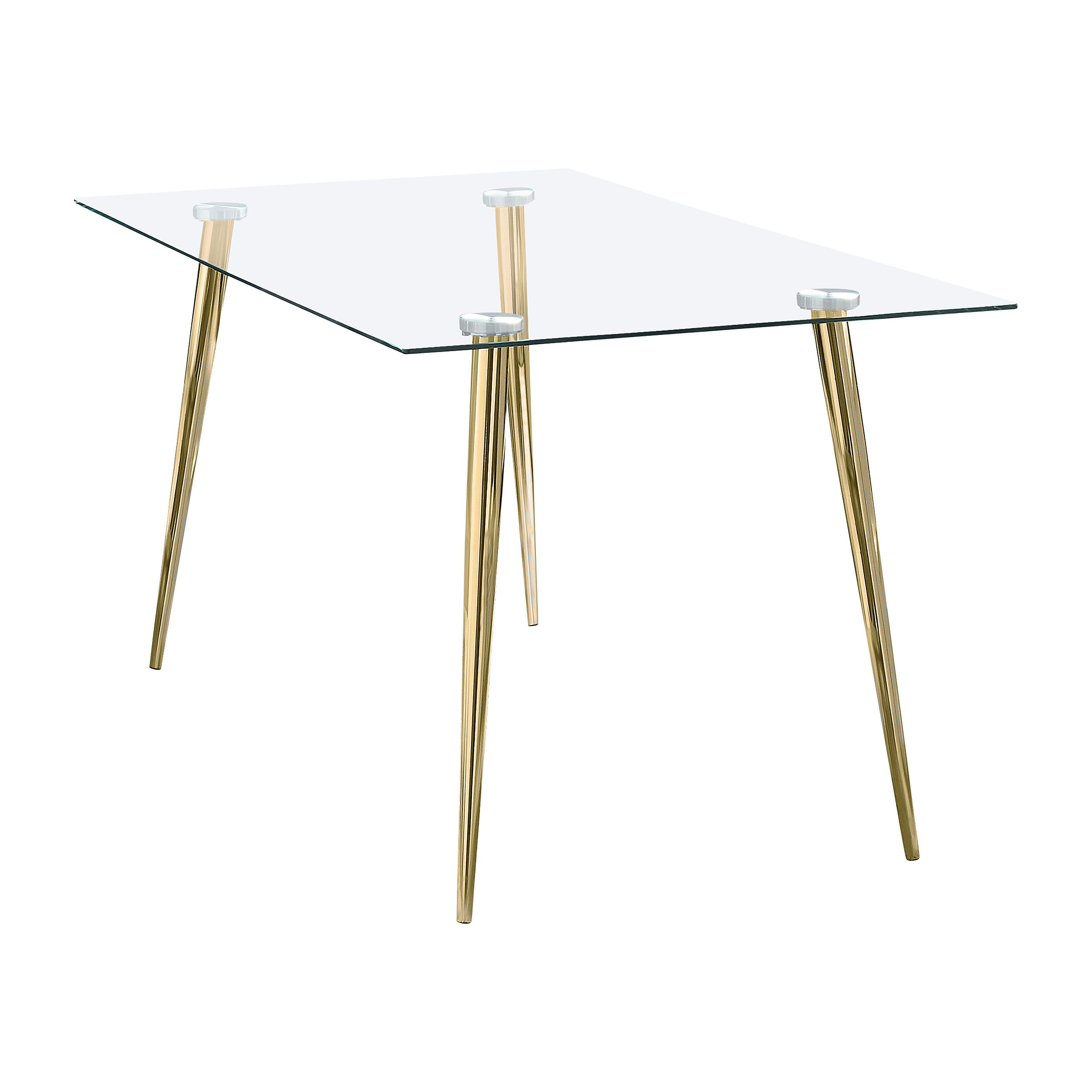 Gilman Rectangular 64-inch Glass Top Dining Table Chrome