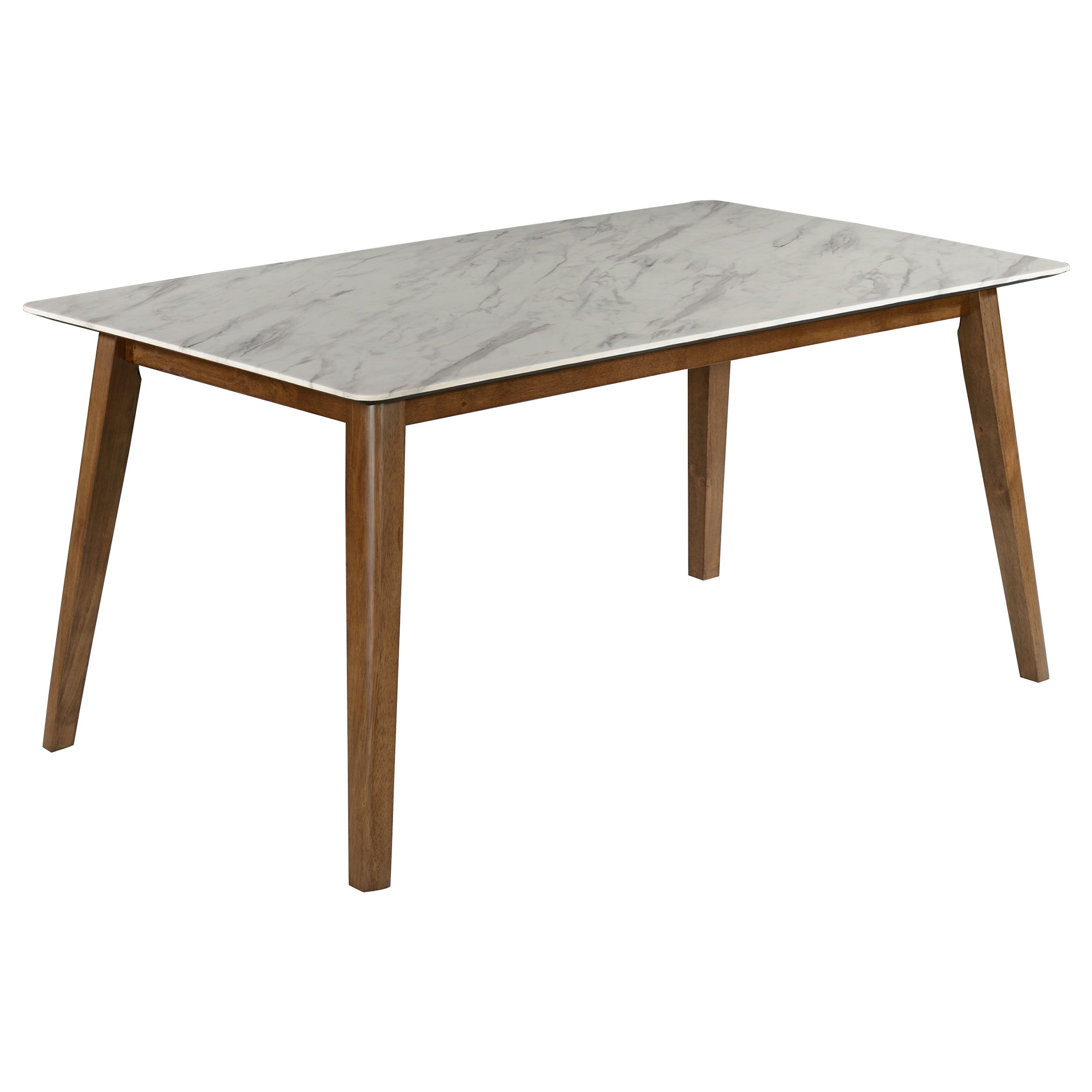 Everett Rectangular Dining Table Set Natural Walnut