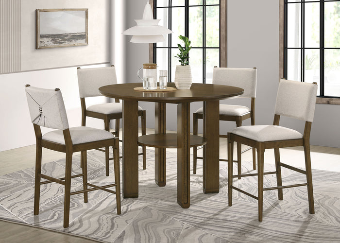 Ottowa Round Counter/Standard Height Dining Room Set Brown