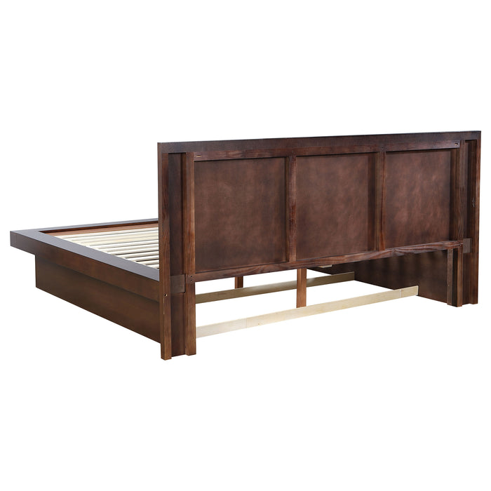 Jessica California King LED Storage Bookcase Bed Cappuccino