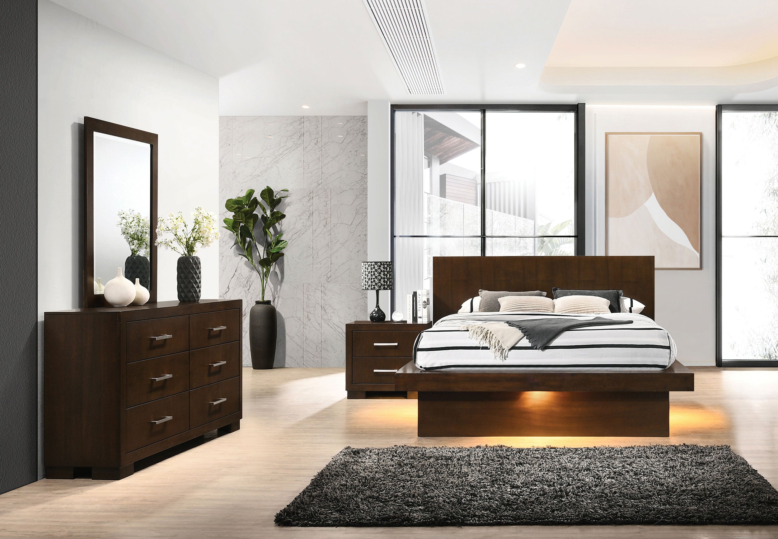 Jessica  California King Bedroom Set Cappuccino
