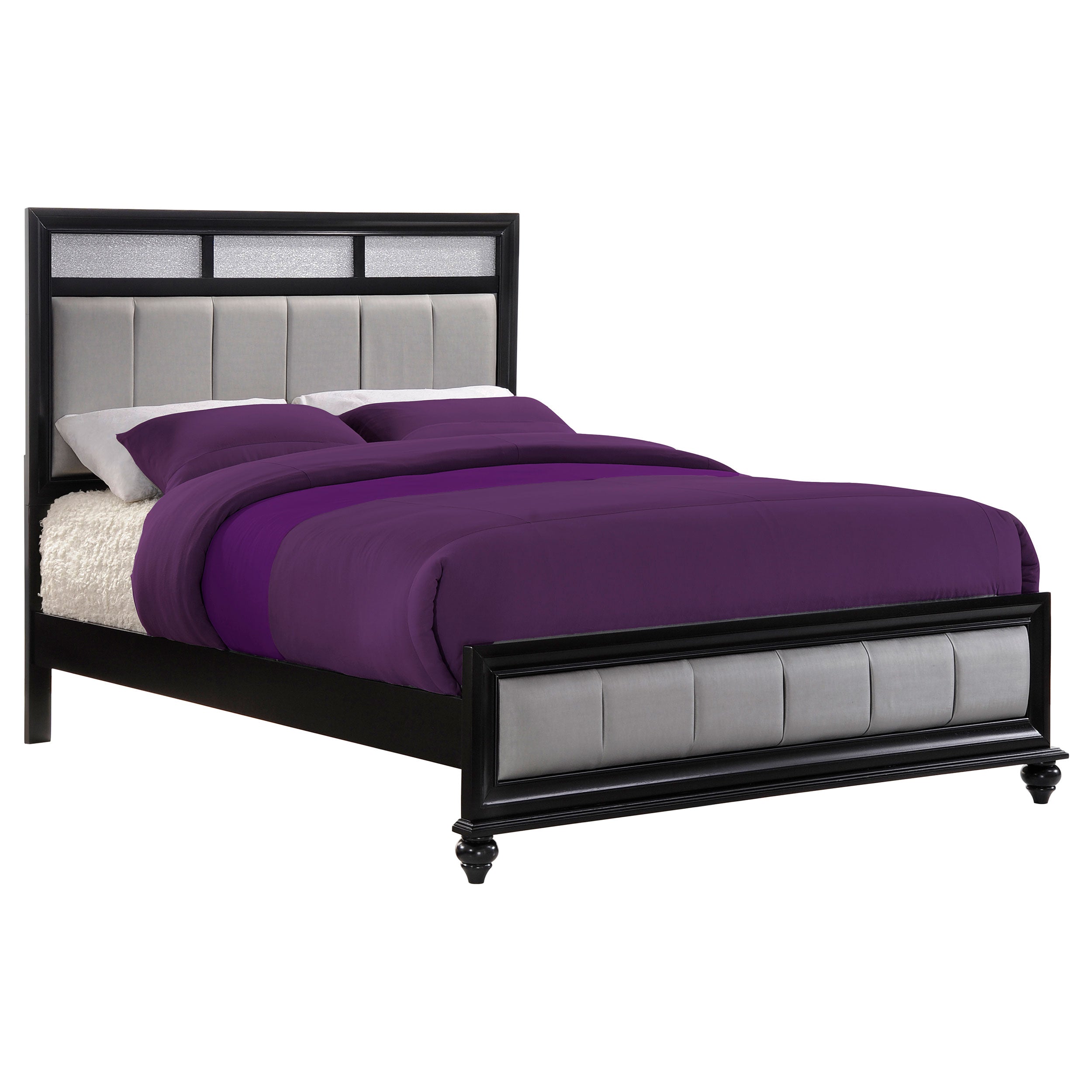 Barzini  California King Bedroom Set Black