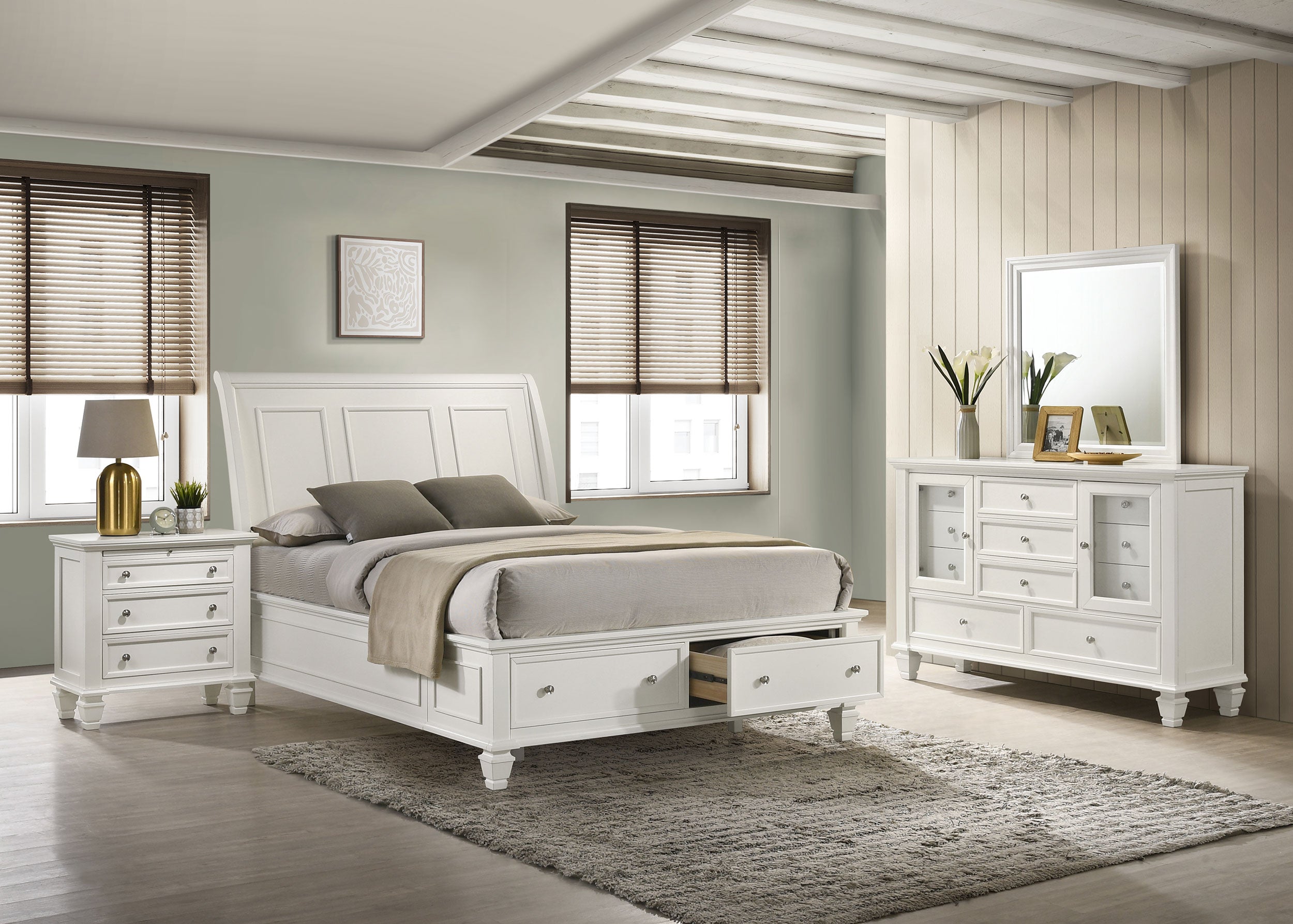 Sandy Beach  California King Bedroom Set Black