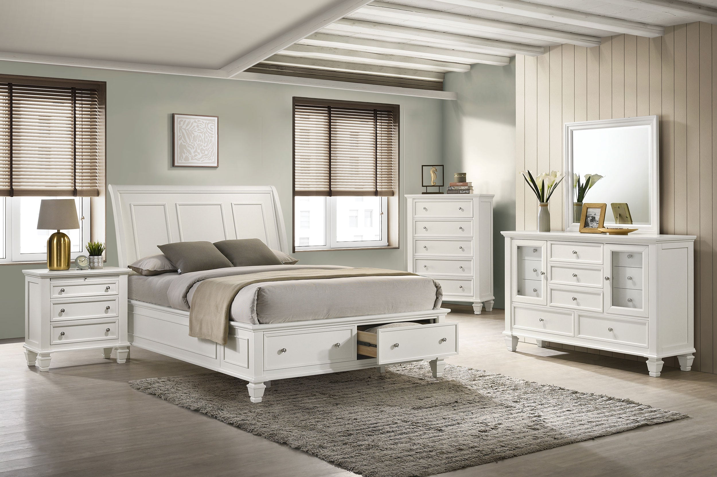 Sandy Beach  California King Bedroom Set Black