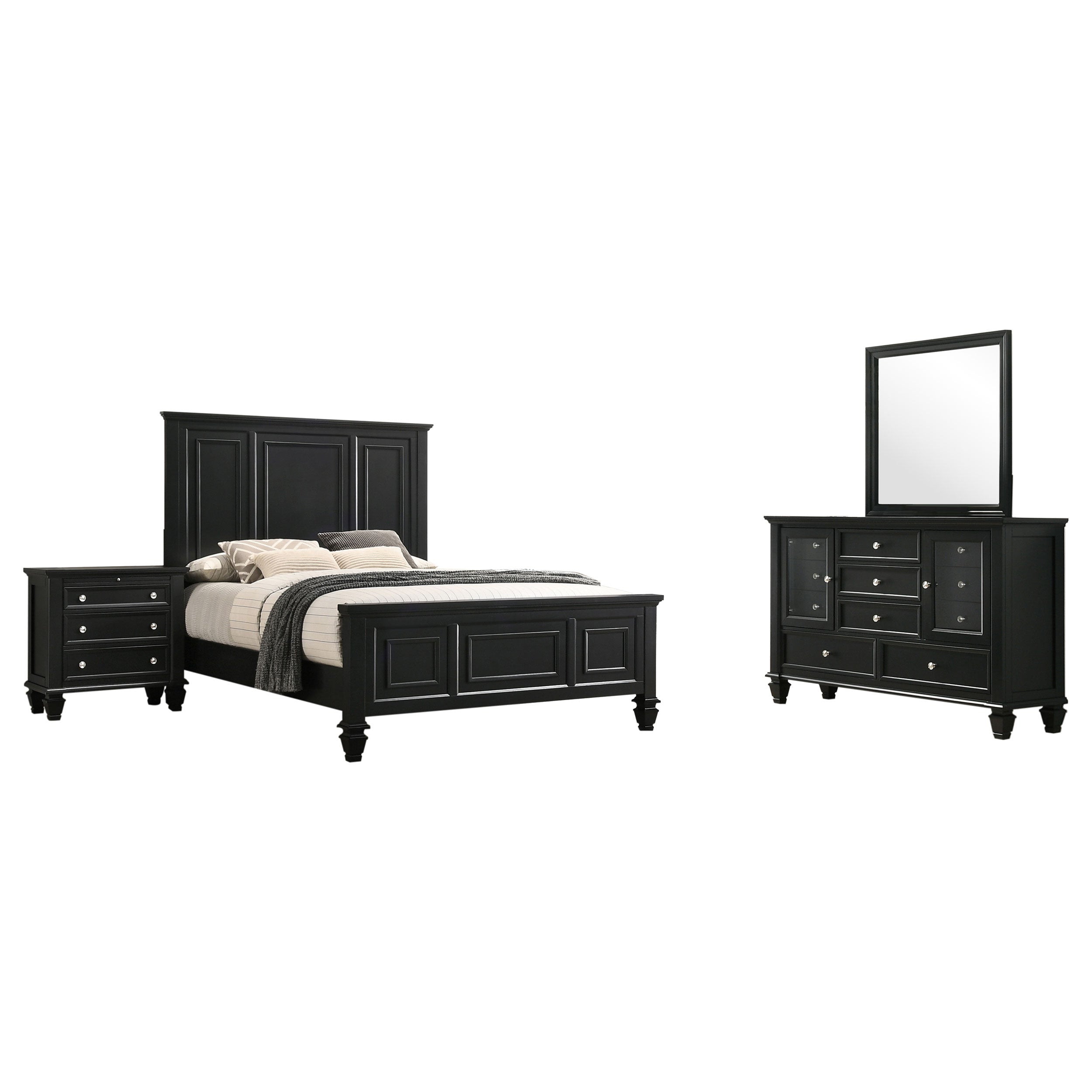 Sandy Beach  California King Bedroom Set Black