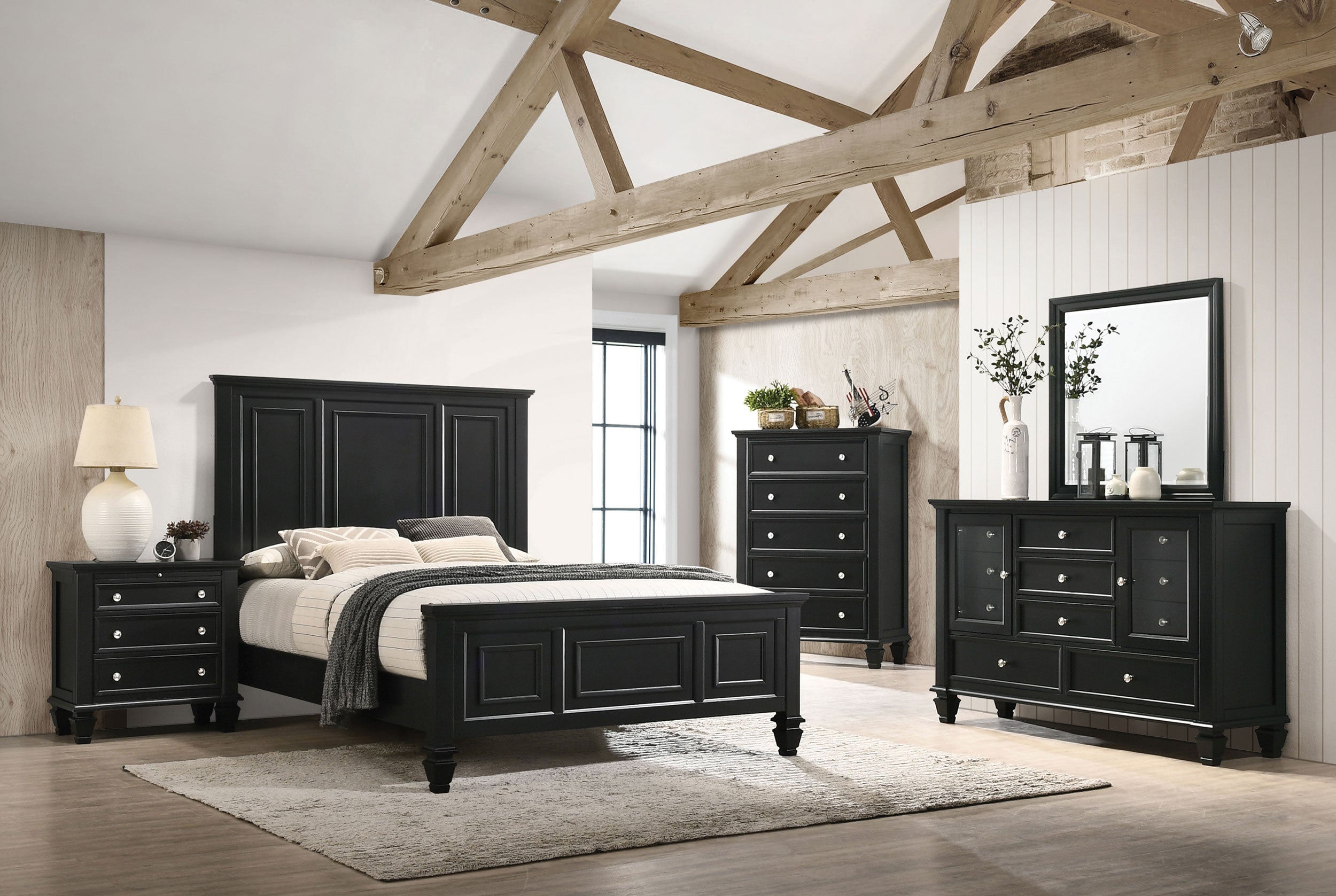 Sandy Beach  California King Bedroom Set Black