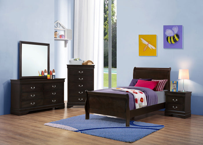 Louis Philippe   Bedroom Set Cappuccino