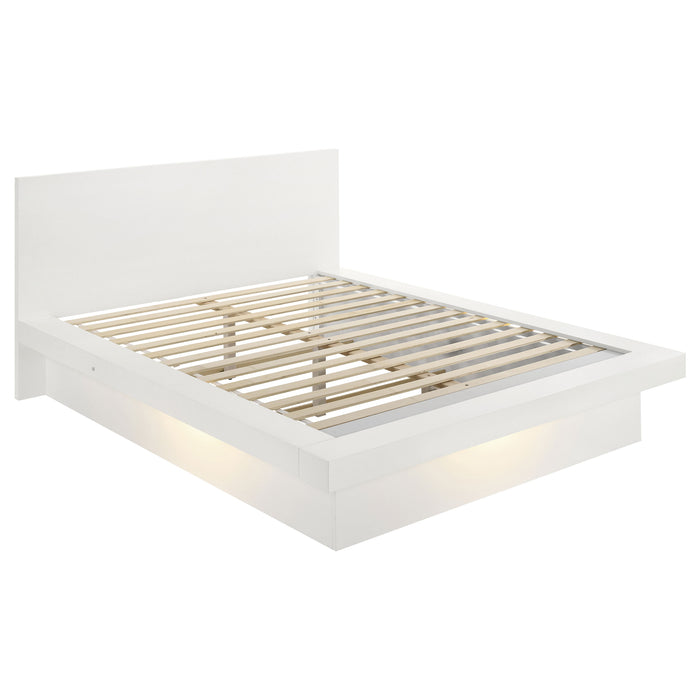 Jessica California King LED Storage Bookcase Bed Cappuccino