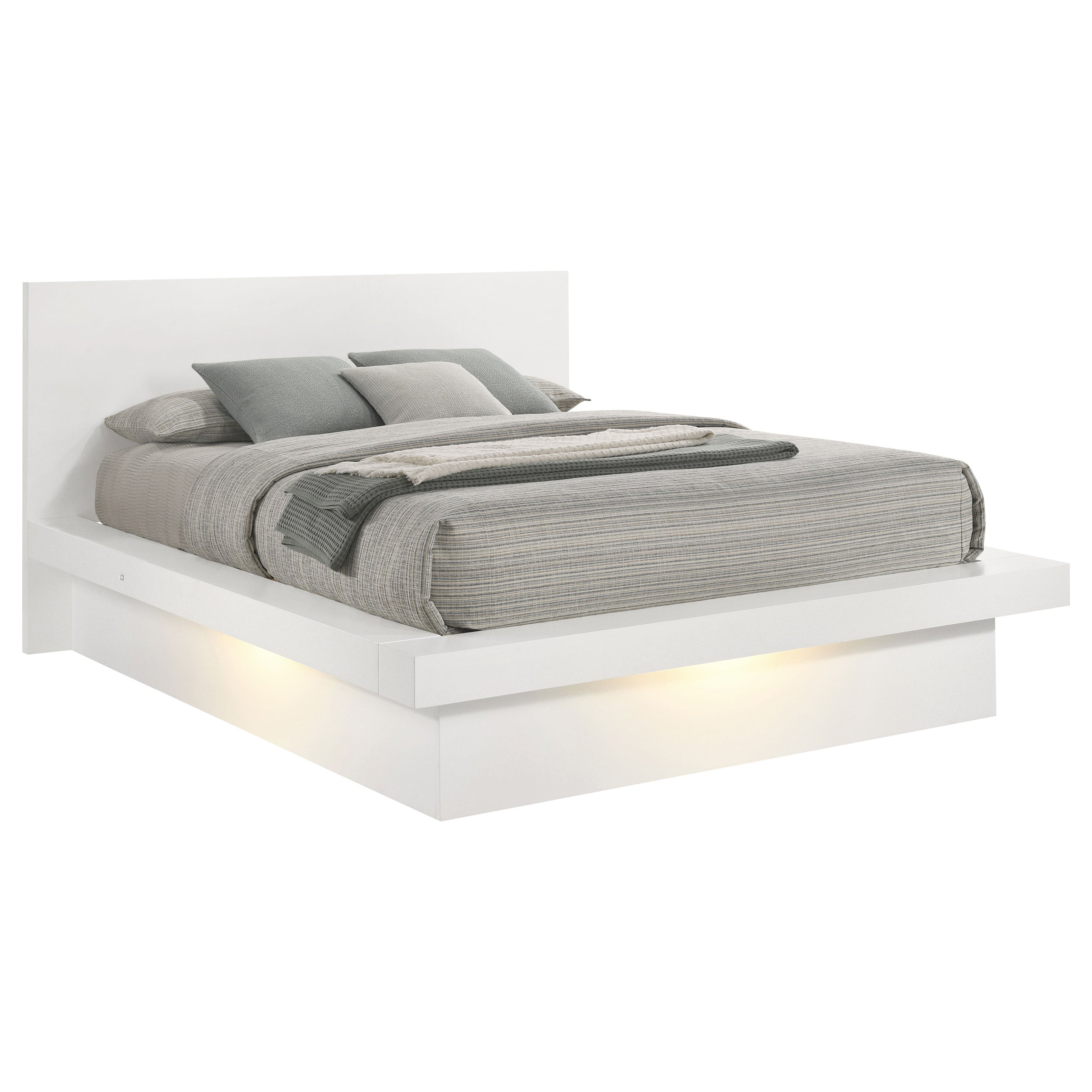 Jessica California King LED Storage Bookcase Bed Cappuccino