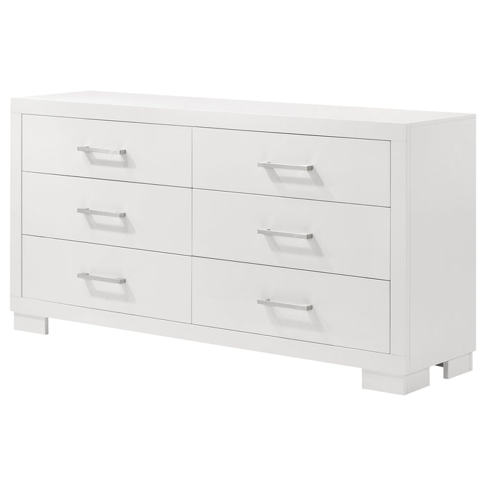 Jessica 6-drawer Dresser Cappuccino