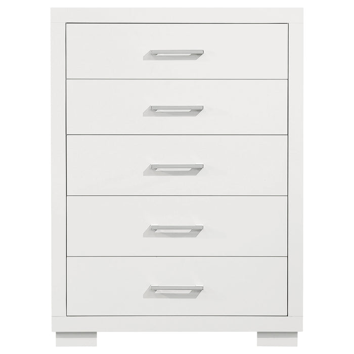 Jessica 5-drawer Bedroom Chest Cappuccino