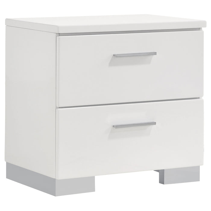 Felicity  California King Bedroom Set White Gloss