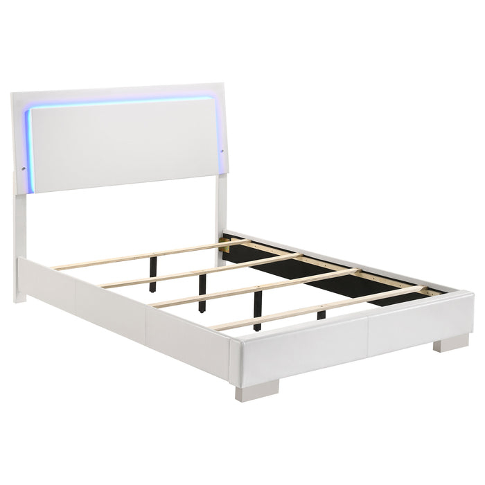 Felicity  California King Bedroom Set White Gloss