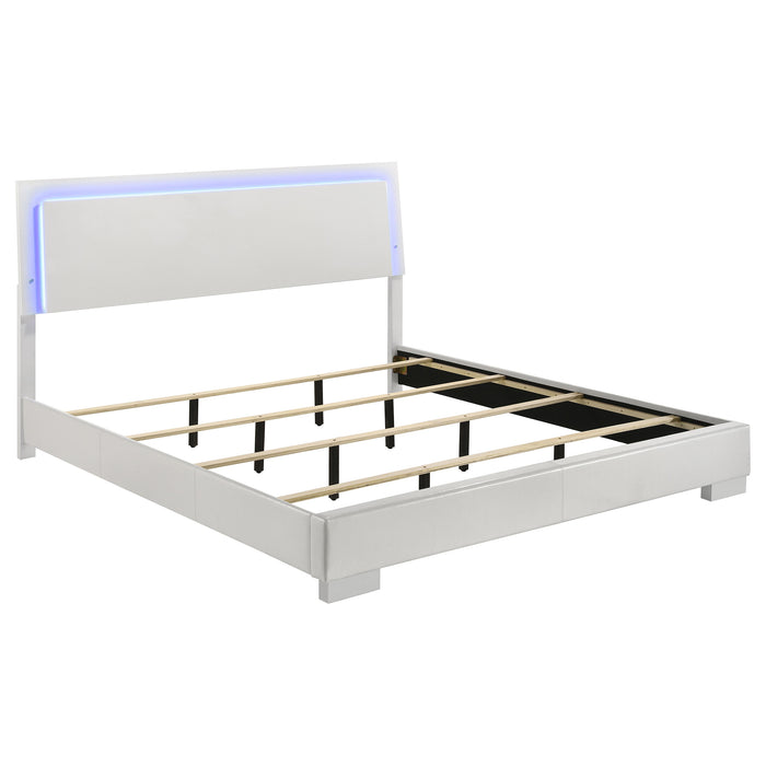 Felicity  California King Bedroom Set White Gloss