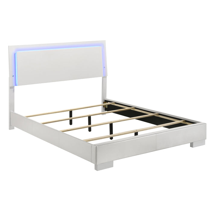 Felicity  California King Bedroom Set White Gloss