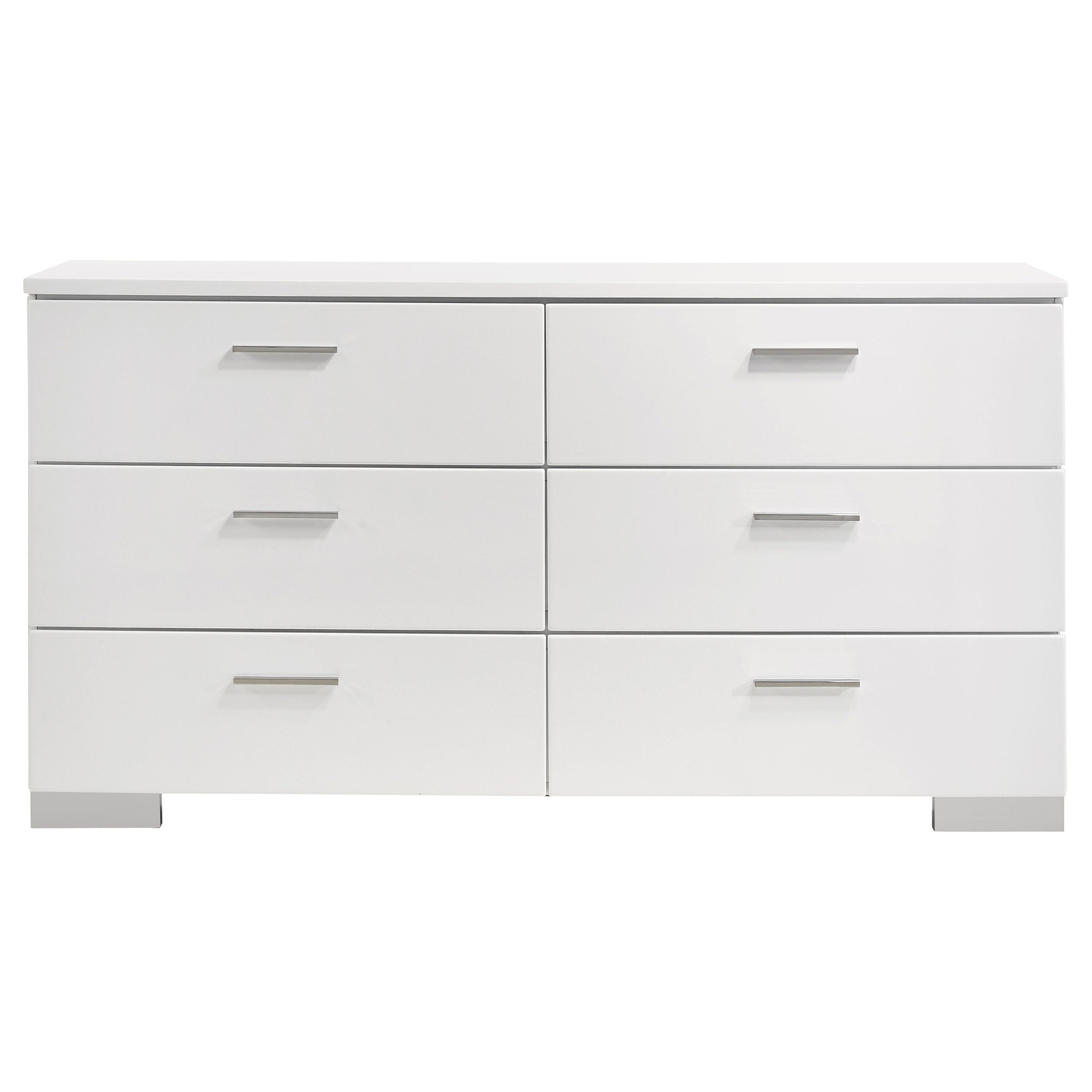 Felicity  California King Bedroom Set White Gloss