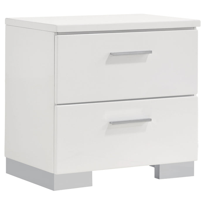 Felicity  California King Bedroom Set White Gloss