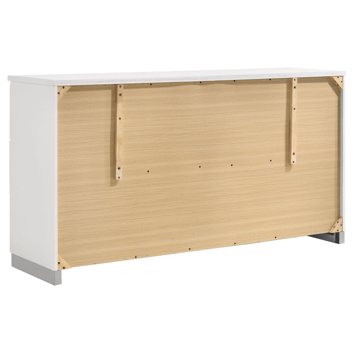 Felicity  California King Bedroom Set White Gloss