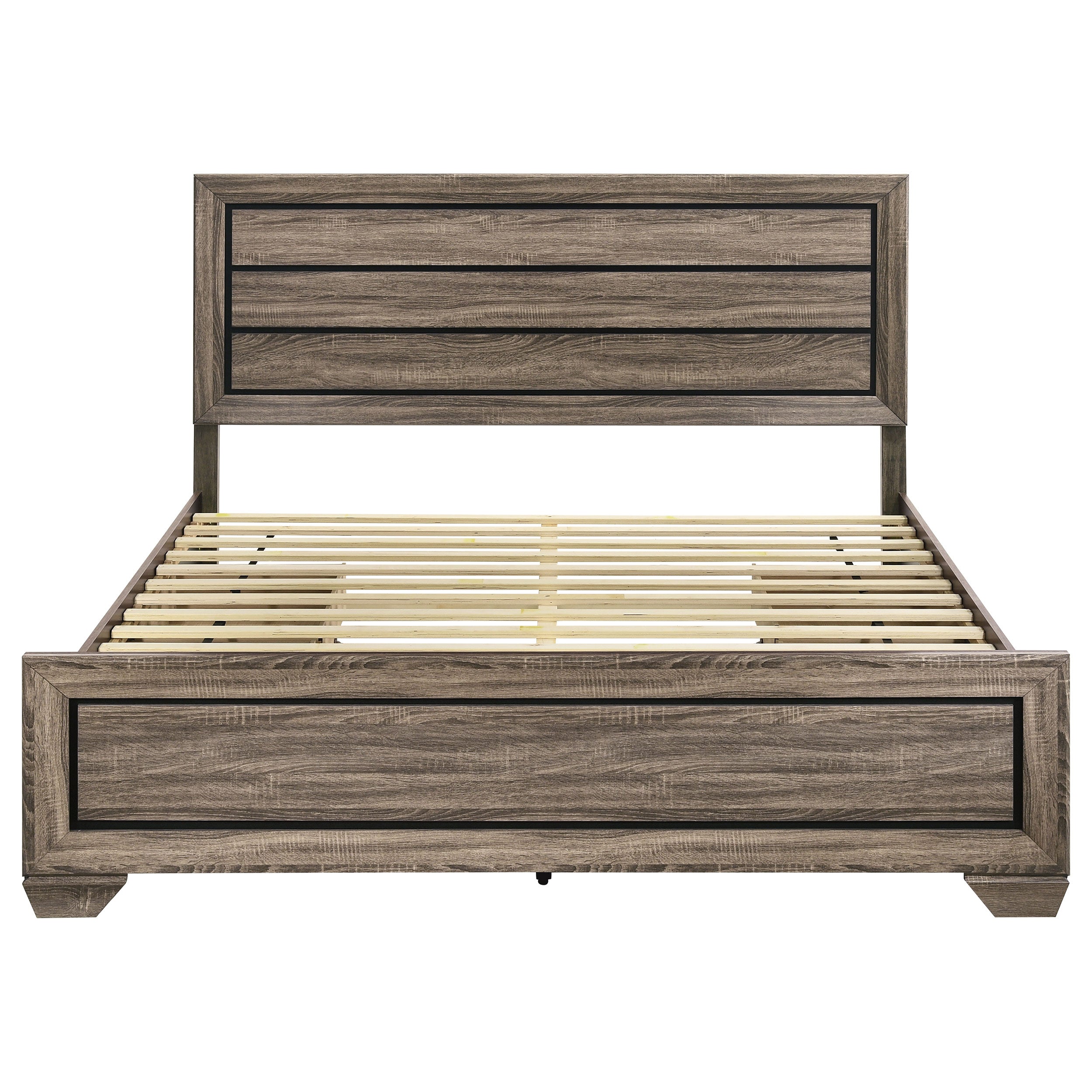 Kauffman Wood California King Panel Bed Dark Cocoa
