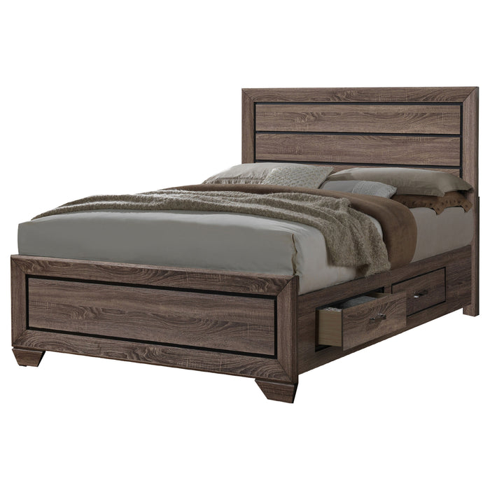 Kauffman  California King Bedroom Set Dark Cocoa