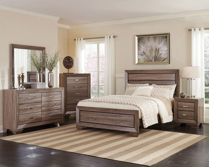 Kauffman  California King Bedroom Set Dark Cocoa