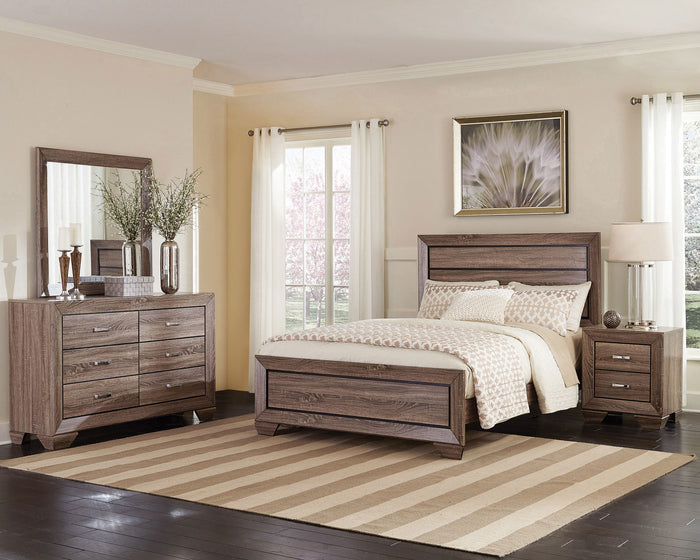 Kauffman  California King Bedroom Set Dark Cocoa