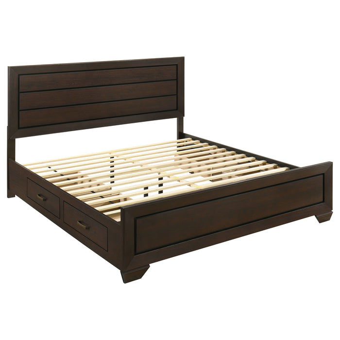 Kauffman  California King Bedroom Set Dark Cocoa