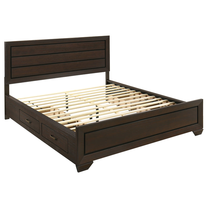 Kauffman  California King Bedroom Set Dark Cocoa