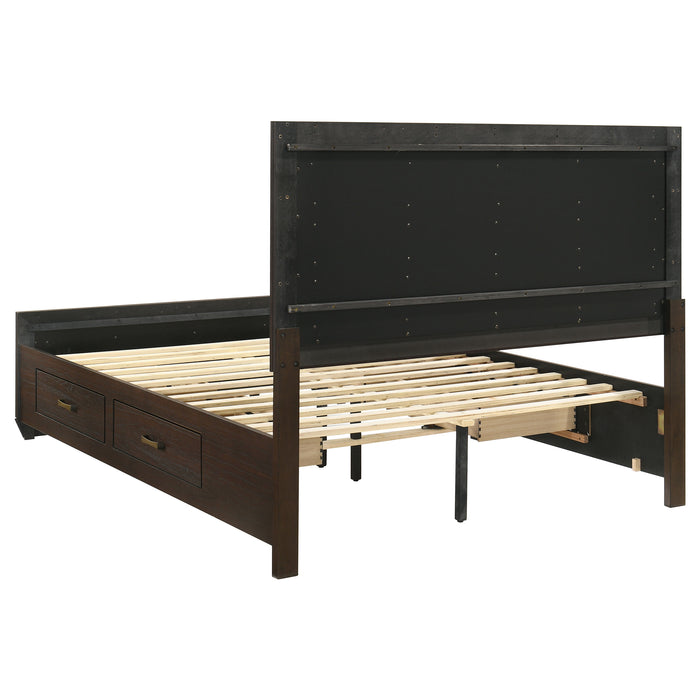 Kauffman  California King Bedroom Set Dark Cocoa