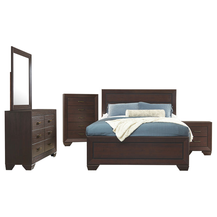 Kauffman  California King Bedroom Set Dark Cocoa