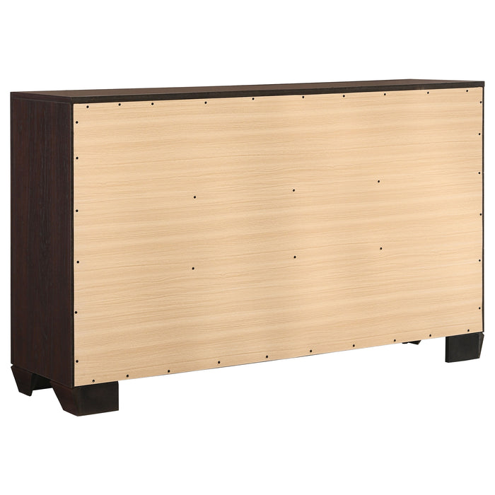 Kauffman  California King Bedroom Set Dark Cocoa