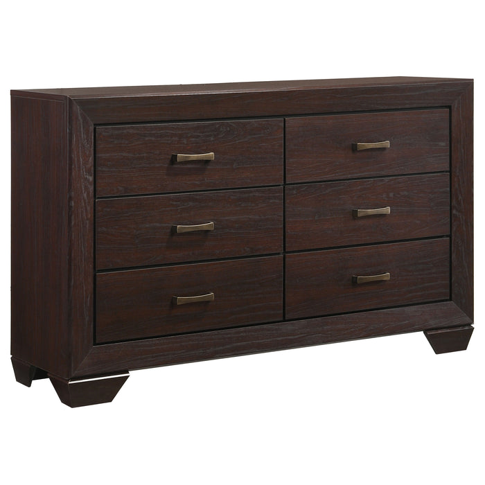 Kauffman  California King Bedroom Set Dark Cocoa