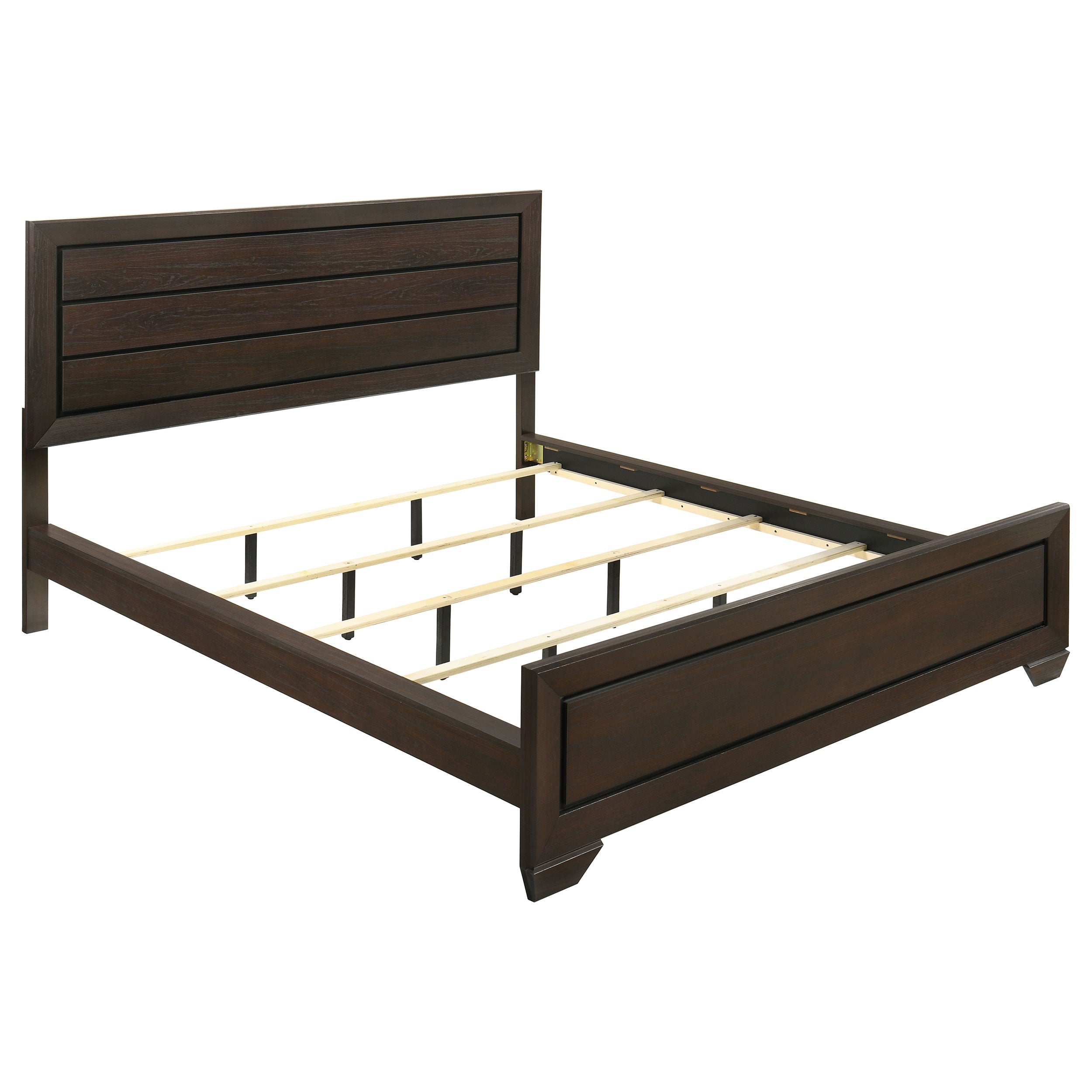 Kauffman Wood California King Panel Bed Dark Cocoa