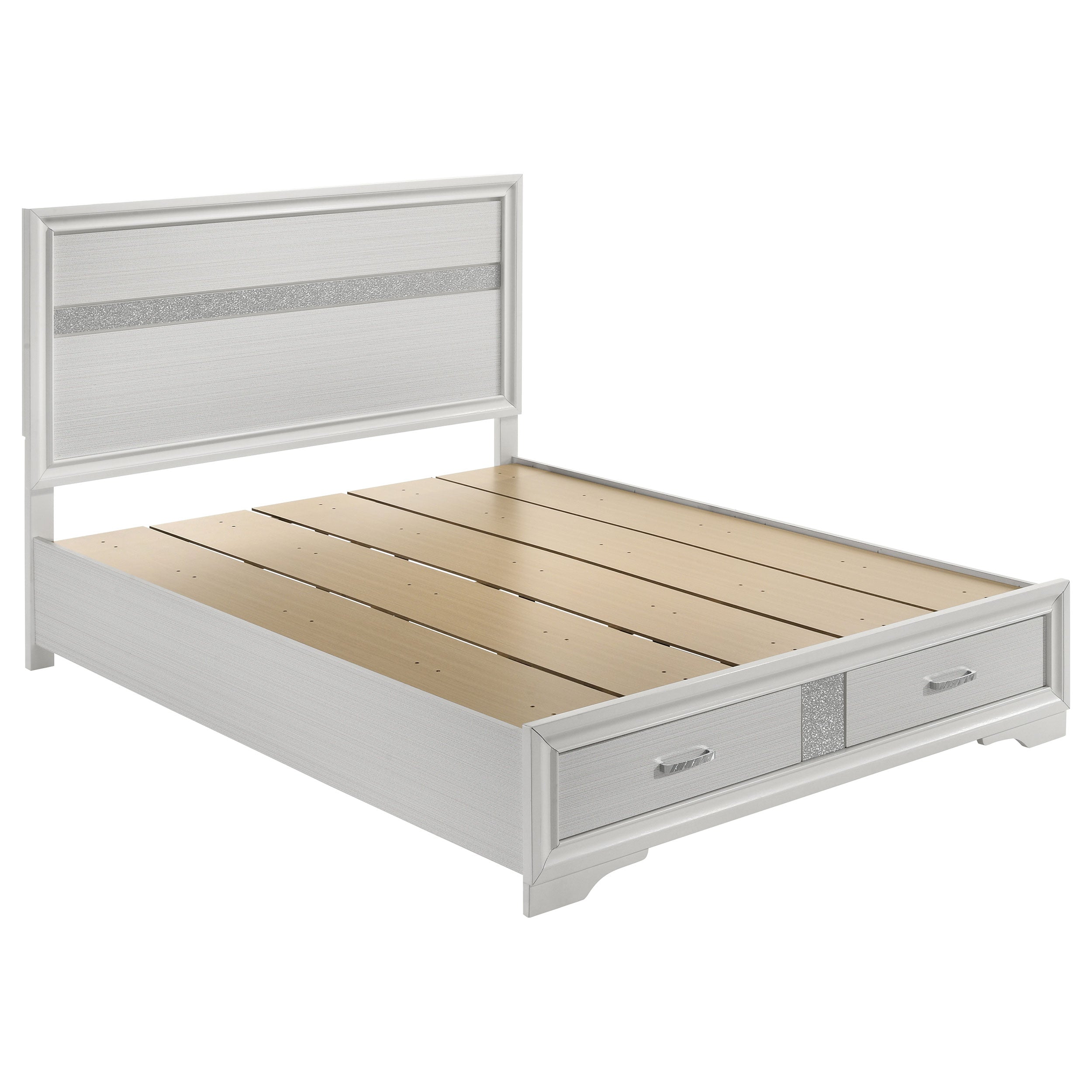Miranda 51-inch Wood California King Storage Panel Bed Black