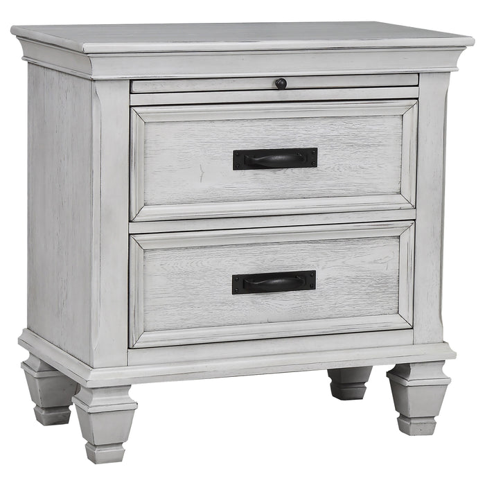 Franco   Bedroom Set Distressed White