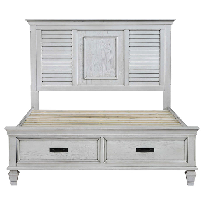 Franco   Bedroom Set Distressed White