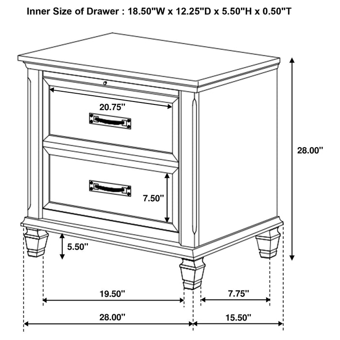 Franco   Bedroom Set Distressed White