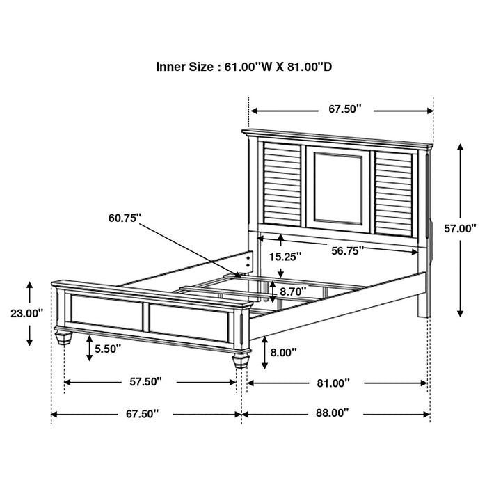 Franco   Bedroom Set Distressed White