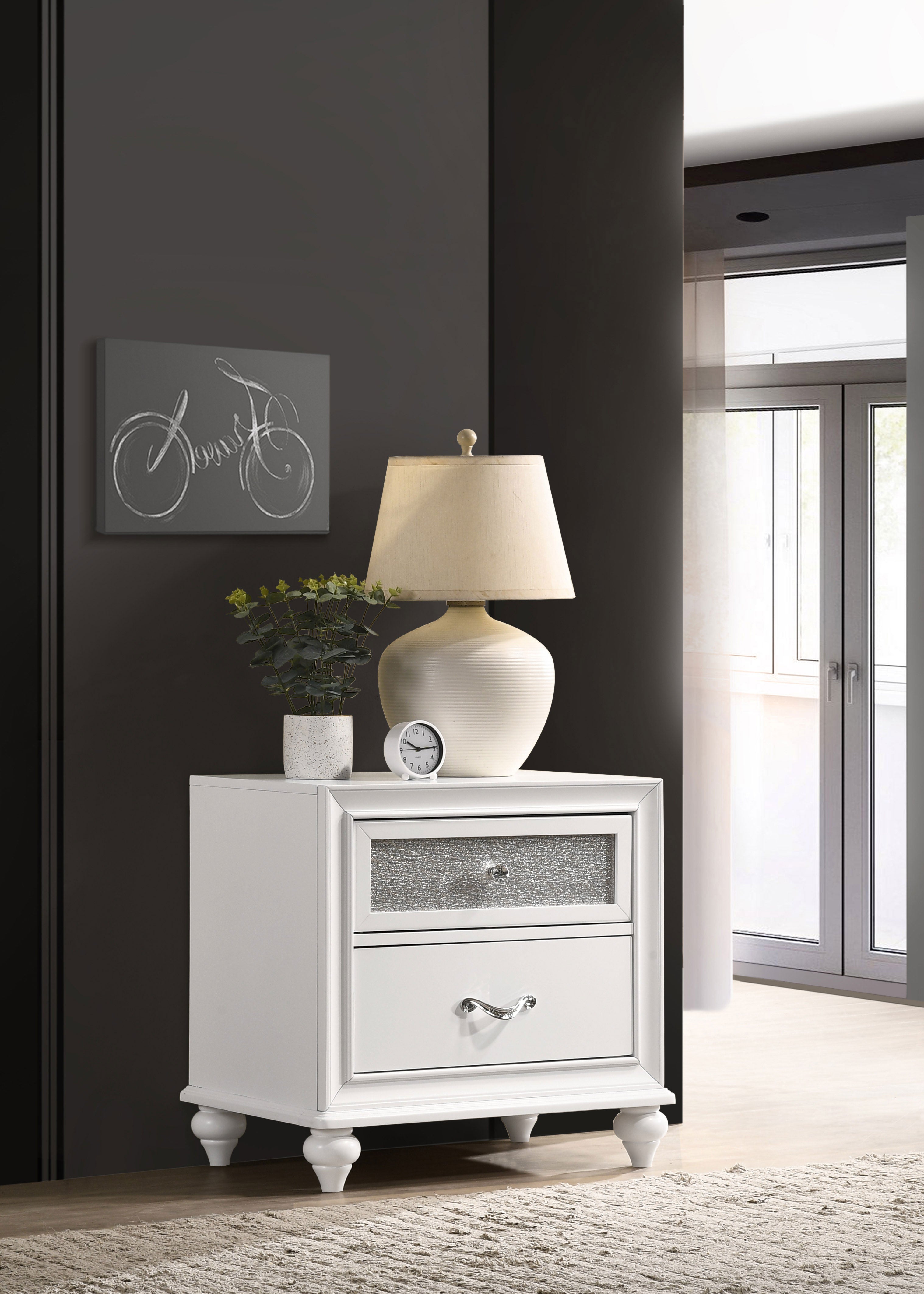 Barzini 2-drawer Nightstand Black