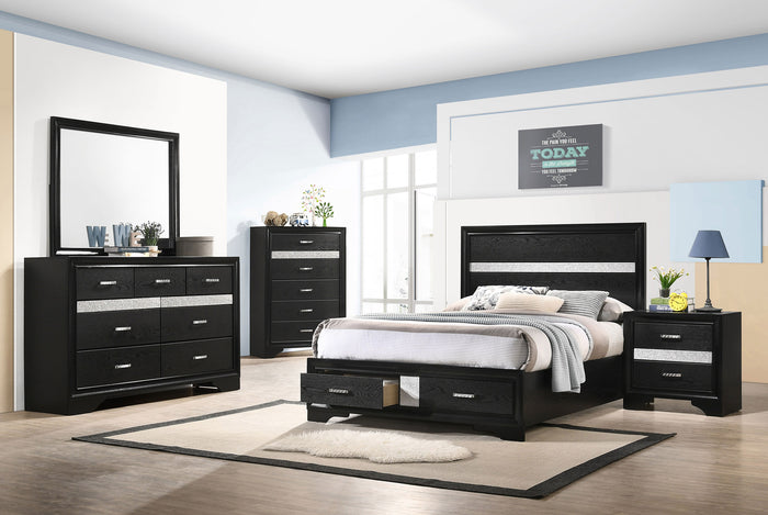 Miranda  California King Bedroom Set Black