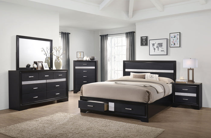 Miranda  California King Bedroom Set Black