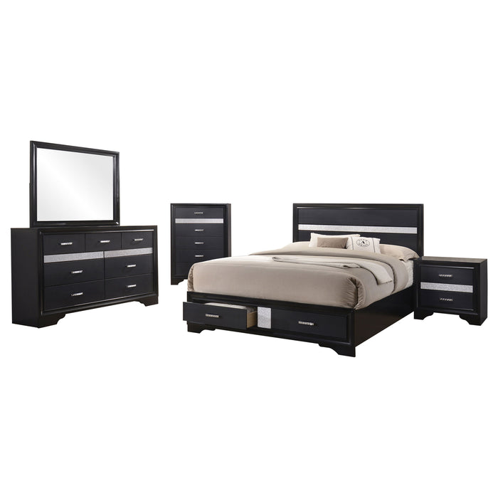 Miranda  California King Bedroom Set Black
