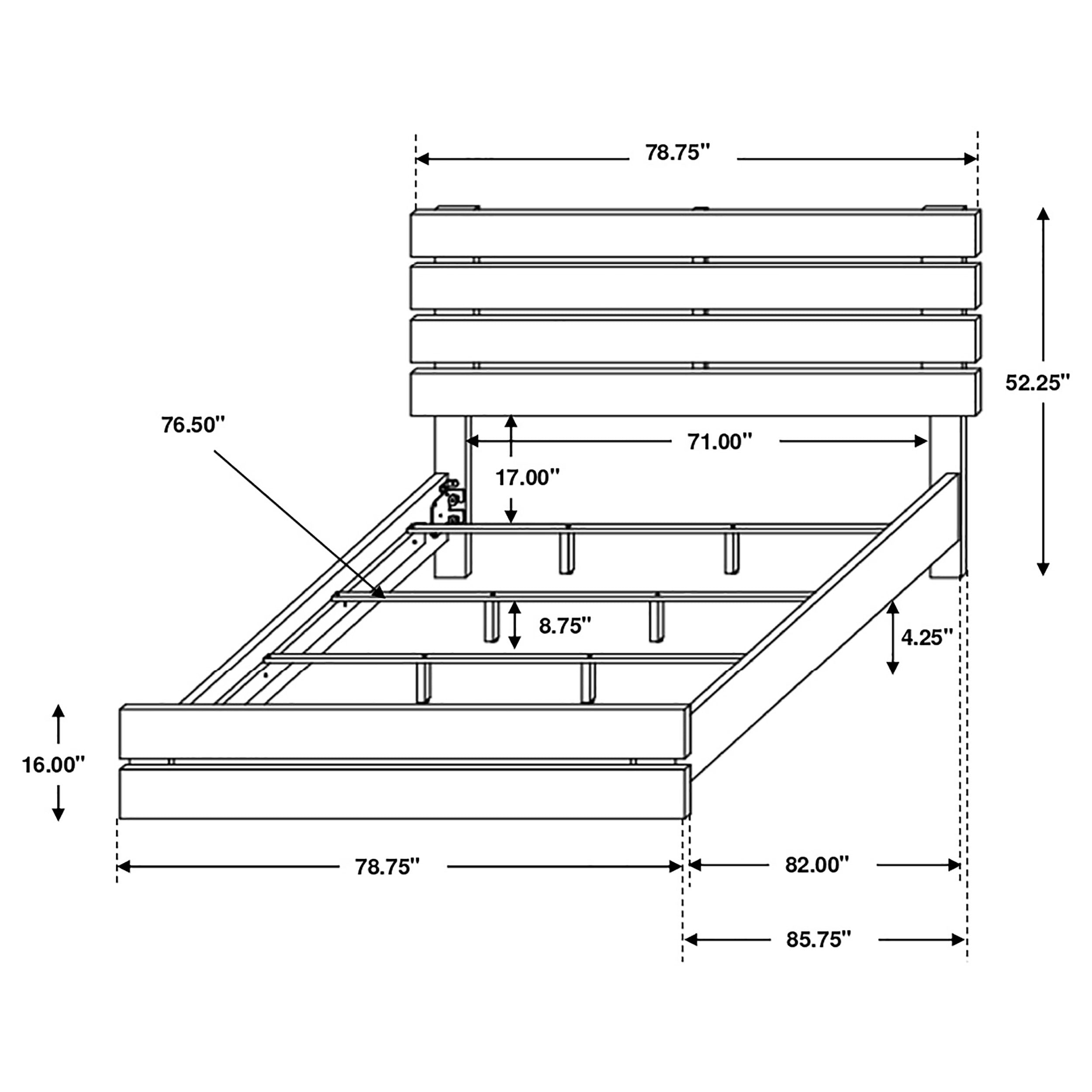 Brantford Wood  Panel Bed Barrel Oak