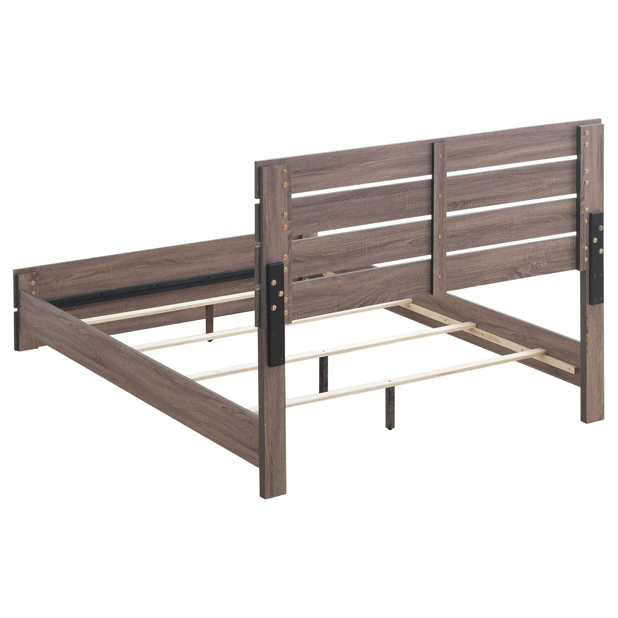 Brantford Wood  Panel Bed Barrel Oak