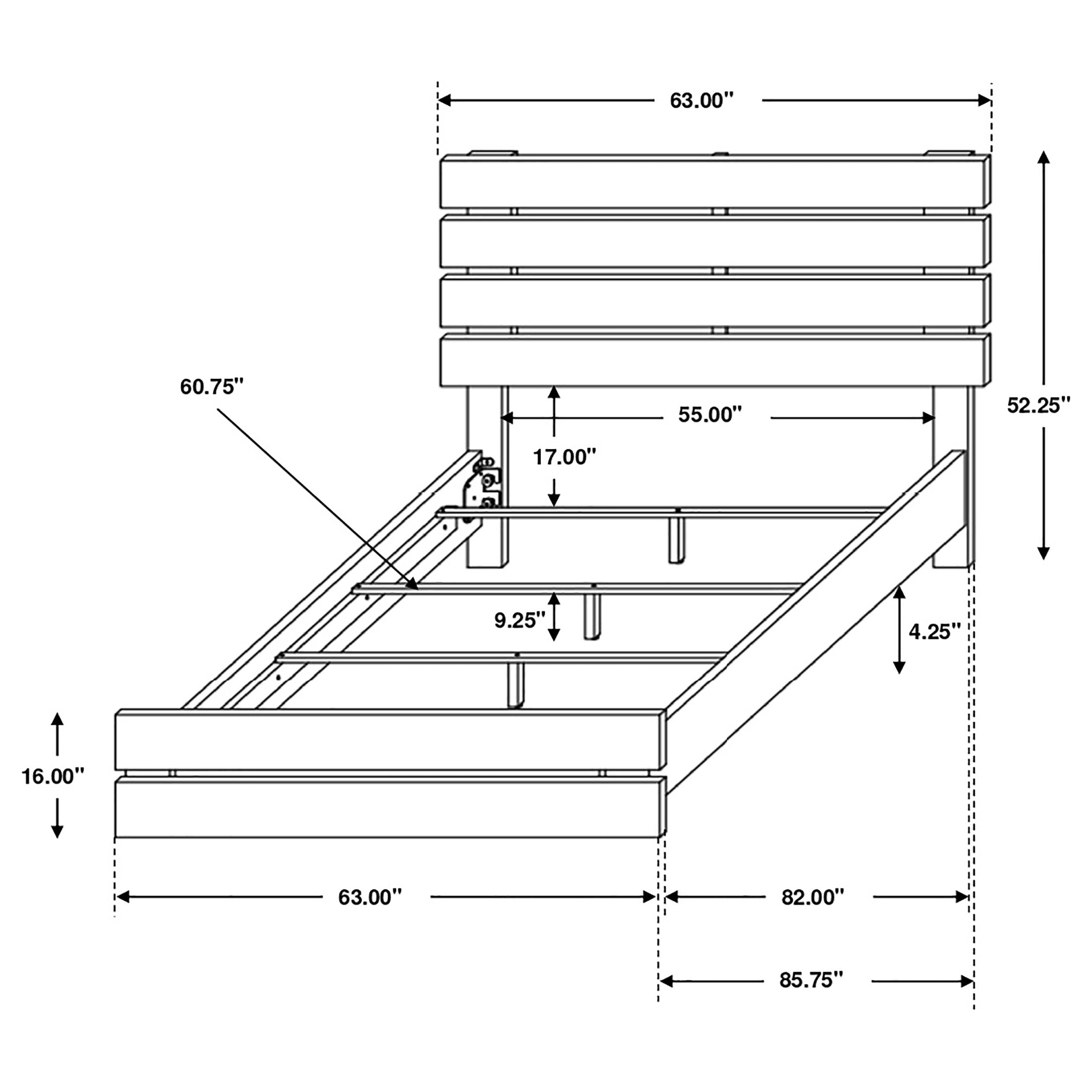 Brantford Wood  Panel Bed Barrel Oak