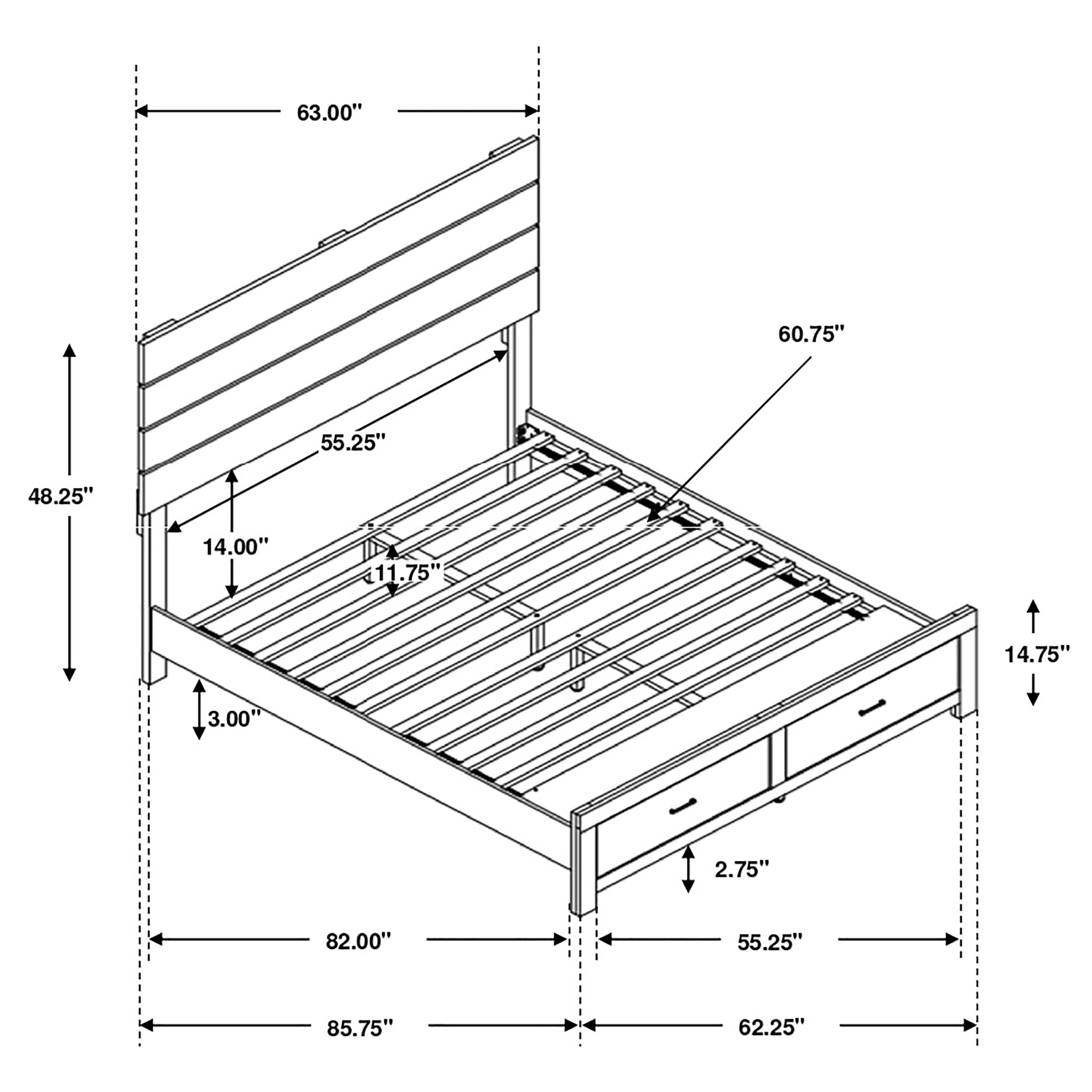 Brantford Wood  Panel Bed Barrel Oak