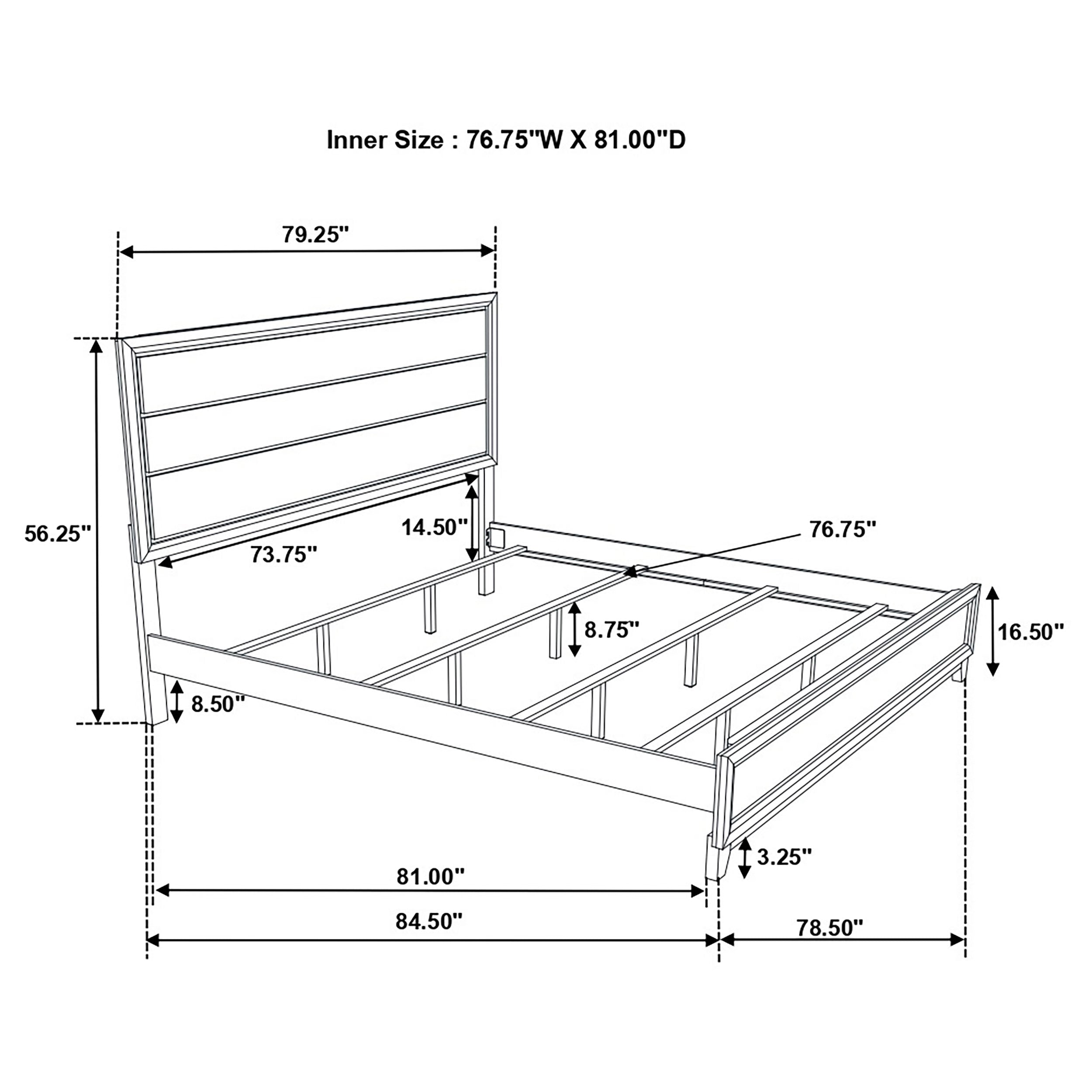 Watson Wood California King Panel Bed Grey Oak