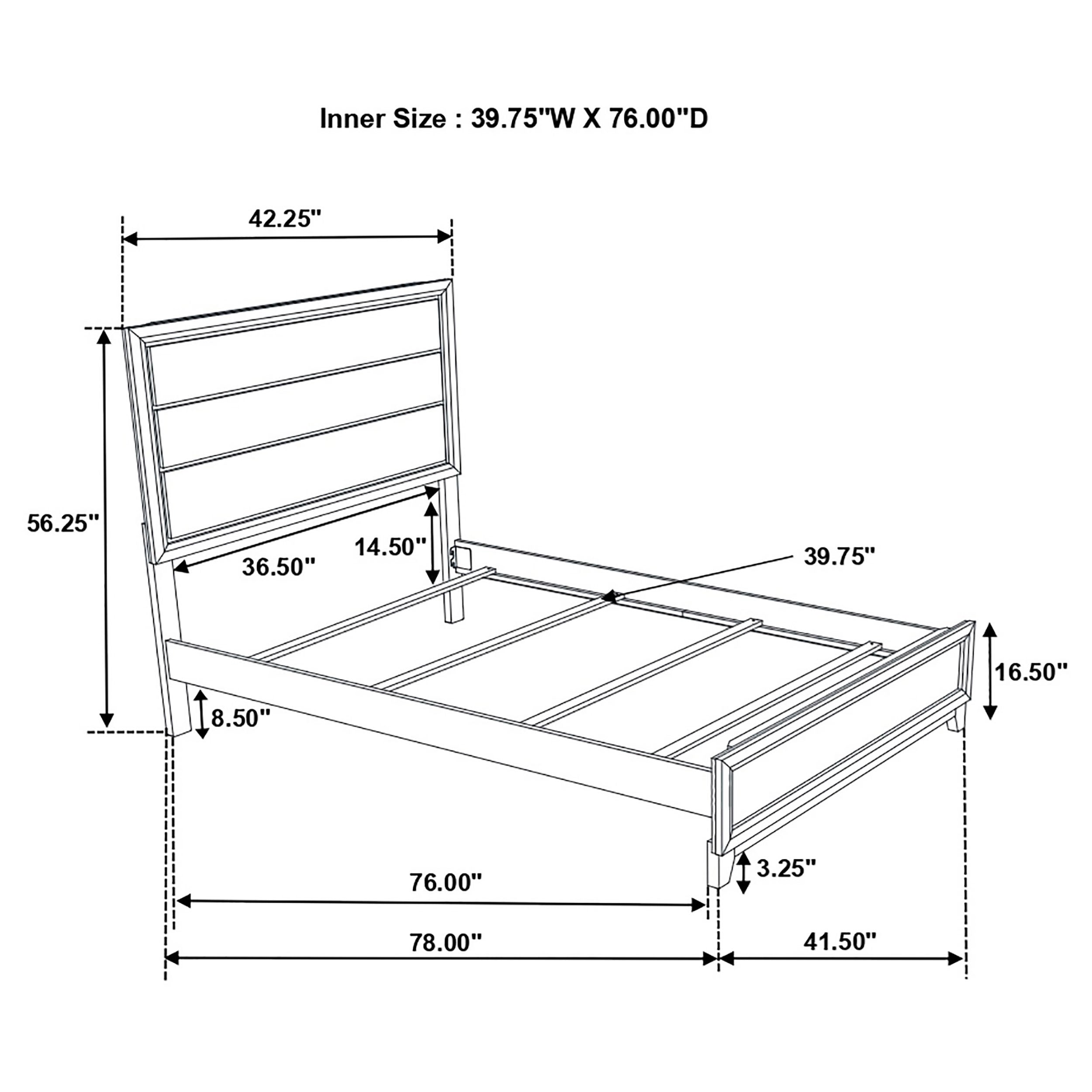 Watson Wood California King Panel Bed Grey Oak
